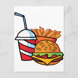 Cartão Postal Cheeseburger de Comida rápida