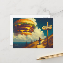 Cartão Postal Cheeseburgers A 25 Milhas Da Trilha De Caminho