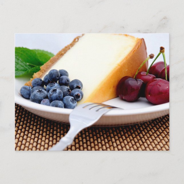 Cartão Postal Cheesecake com Fruta (Frente)