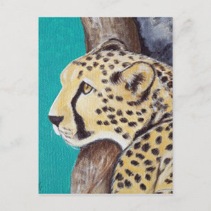 Cartão Postal Cheetah Painting