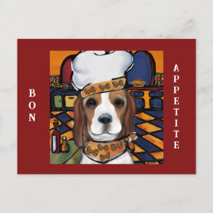 Cartão Postal Chef Beagle