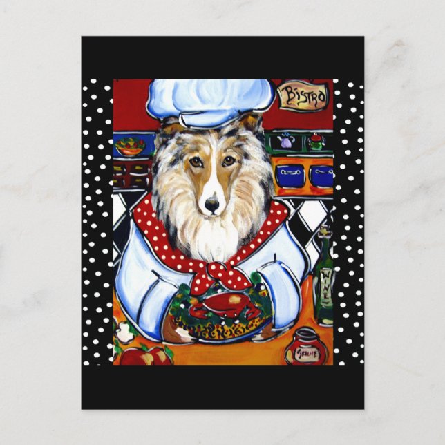 Cartão Postal Chef Collie (Frente)