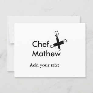 Cartão Postal Chef cozinheiro adiciona nome SMS homens padaria d