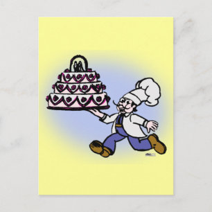Cartão Postal Chef de Bolo