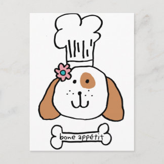Cartão Postal Chef Doggie