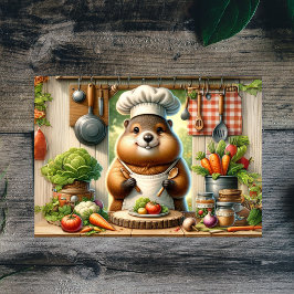 Cartão Postal Chef Groundhog