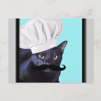 Cartão Postal Chef Italiano, Gato Negro