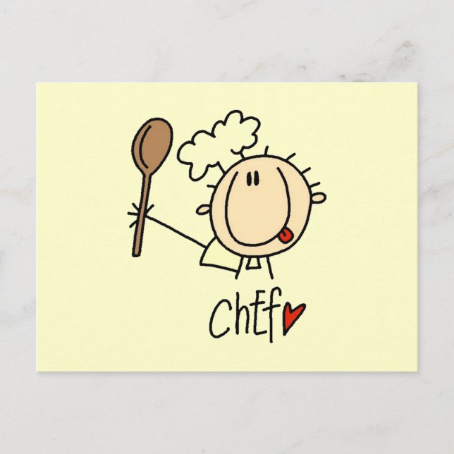 Cartão Postal Chef Masculino (Frente)