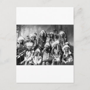 Cartão Postal Chefe da Nuvem Vermelha e Outros Chefes, 1899