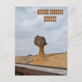 Cartão Postal Chefe da Rainha em Yehliu Geopark em Taipei, Taiwa