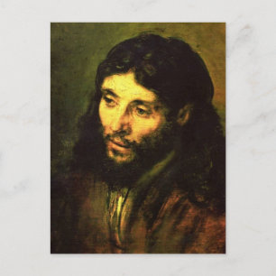 Cartão Postal Chefe de Jesus por Rembrandt