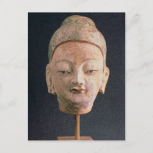 Cartão Postal Chefe de uma estátua de Buda, de Bezeklik