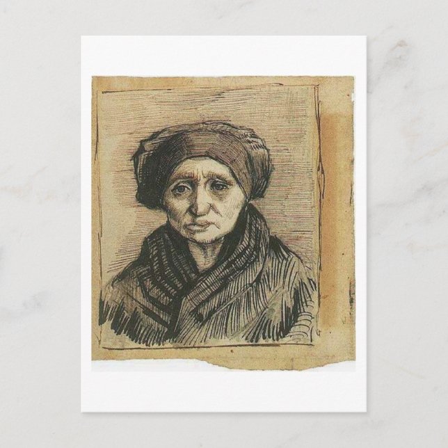 Cartão Postal Chefe de uma Mulher, Vincent van Gogh (Frente)