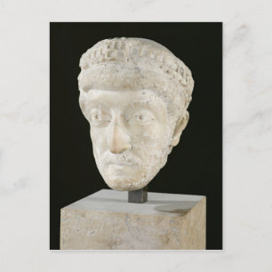 Cartão Postal Chefe do Imperador Theodosius II