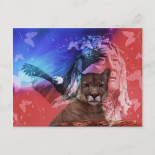 Cartão Postal Chefe Indígena Americano