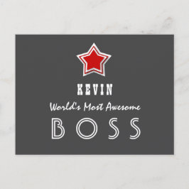 Cartão Postal Chefe Mais Incrível Areia Estrela Vermelha A1