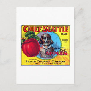 Cartão Postal Chefe Seattle Apple