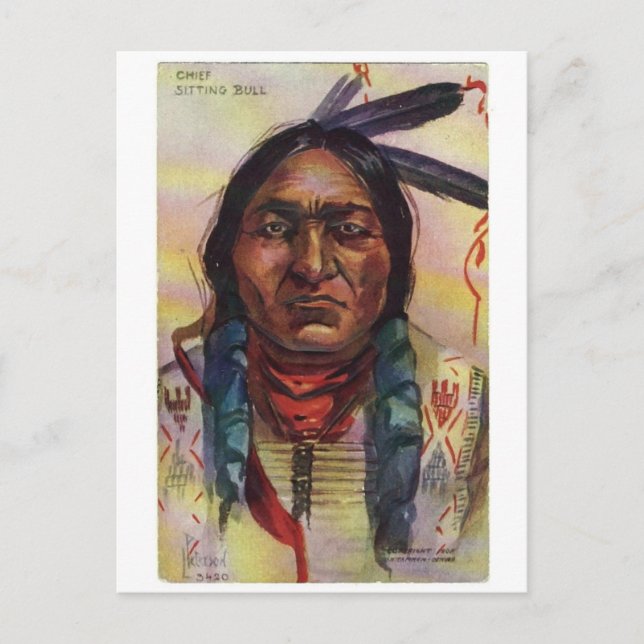 Cartão Postal Chefe Sitting Bull (Frente)