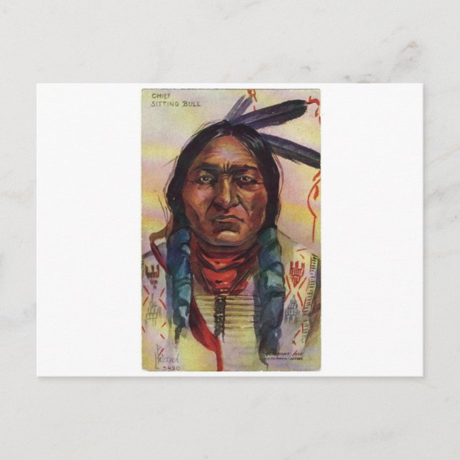 Cartão Postal Chefe Sitting Bull (Frente)