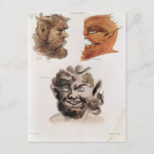 Cartão Postal Chefes de Demônios Mau