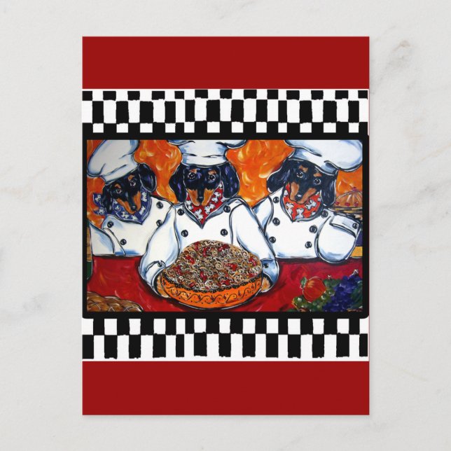 Cartão Postal Chefes Doxie (Frente)