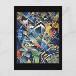 Cartão Postal Chegada de Nevinson com fundo negro