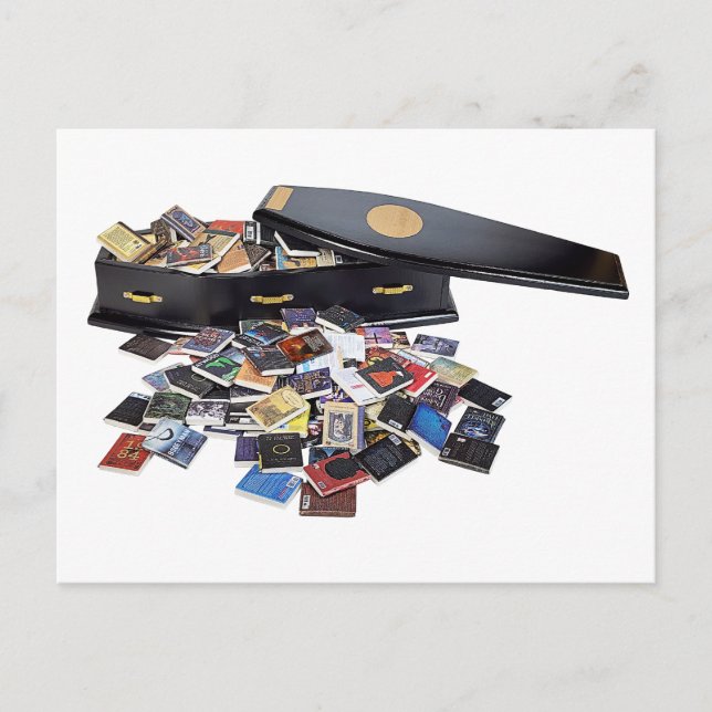 Cartão Postal Cheio de capa de livros (Frente)