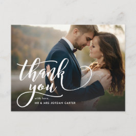 Cartão Postal Cheio De Script Whimsical Foto Para Casamento Obri