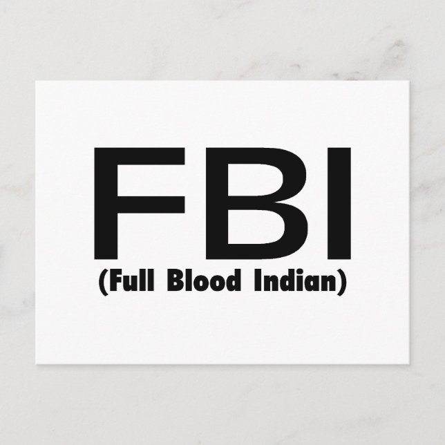Cartão Postal CHEIO do FBI inundado (Frente)