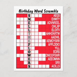 Cartão Postal Cheire a palavra das flores