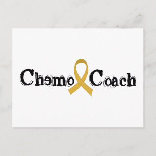 Cartão Postal Chemo Coach - Fita Dourada do Cancer infantil