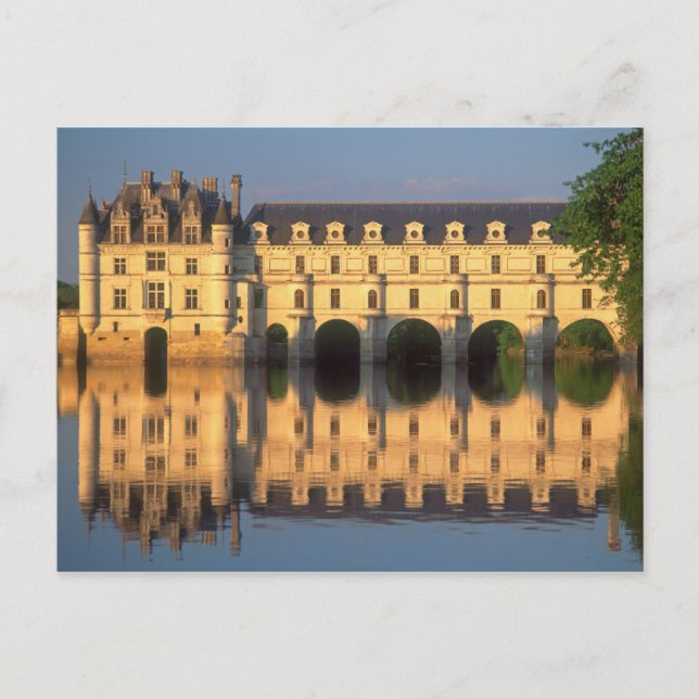 Cartão Postal Chenonceau Chateau, River Cher, Loir-et-Cher, (Frente)