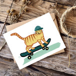 Cartão Postal Cheque Meowt! Tabuleiro de Skate Cat PERSONALIZAR<br><div class="desc">VERIFIQUE MEOWT! Você já viu um gato de skate? PERSONALIZE-o adicionando seu próprio texto,  se desejar. Veja este cartão de gato engraçado e verifique meu compro para mais itens como canecas,  adesivos e muito mais. E é claro que mais coisas de gatos também.</div>