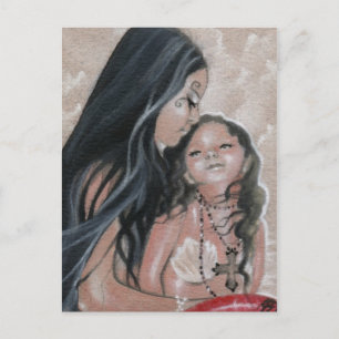 Cartão postal Cherish Mermaid e Child