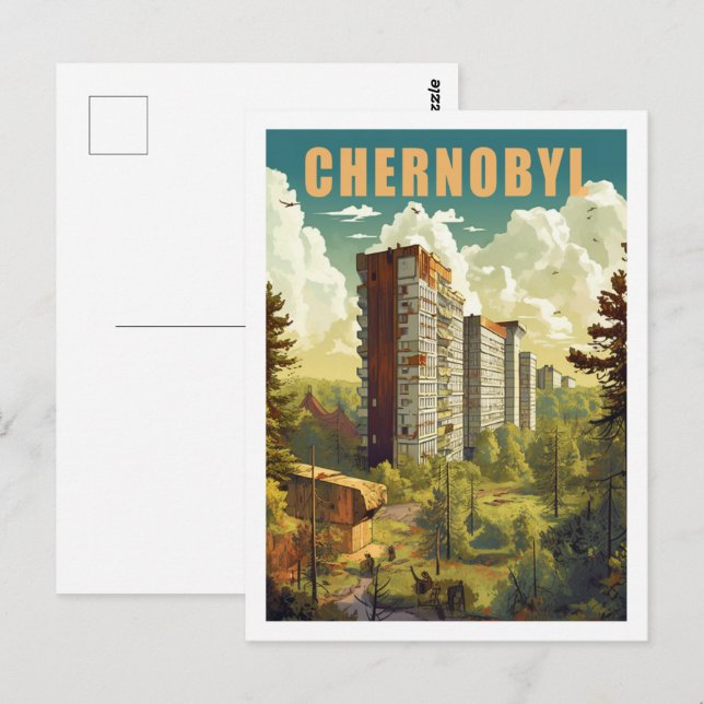 Cartão Postal Chernobyl Kyiv Ucrânia Famoso Local de Viagens vin (Frente/Verso)