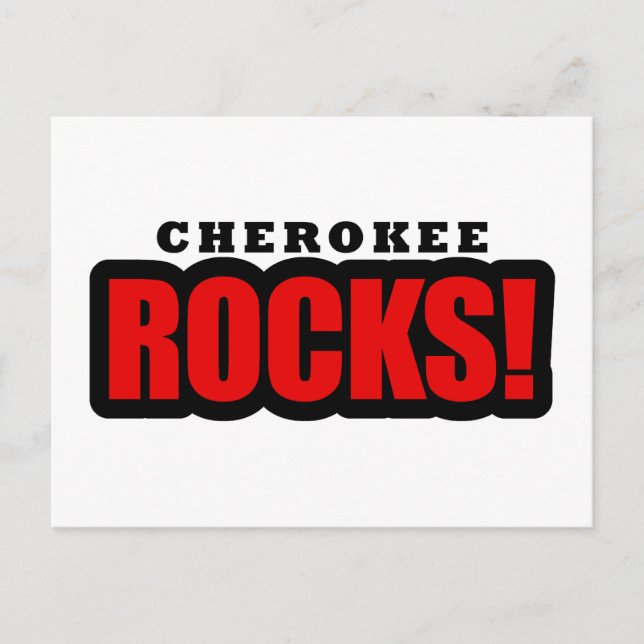 Cartão Postal Cherokee, Design da cidade do Alabama (Frente)