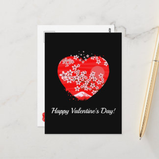 Cartão Postal Cherry Blossom Heart