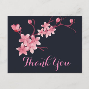 Cartão Postal Cherry Blossom Obrigado