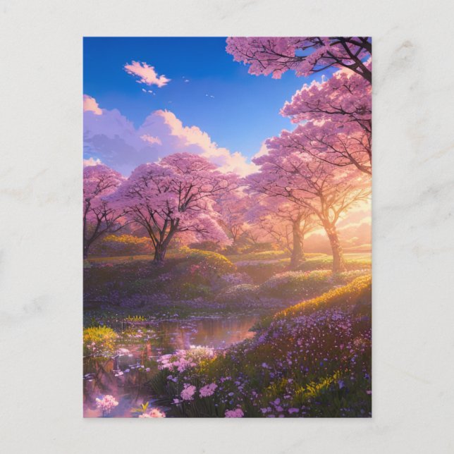 Cartão Postal Cherry Blossom Swamp (Frente)