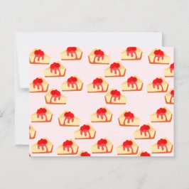 Cartão Postal Cherry Cheesecake Dessert