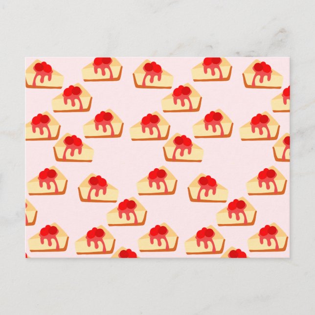 Cartão Postal Cherry Cheesecake Dessert (Frente)