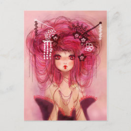 Cartão Postal Cherry geisha