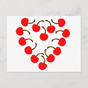 Cartão Postal Cherry Heart