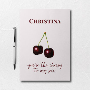Cartão Postal Cherry para o meu nome personalizado Pie Vintage V