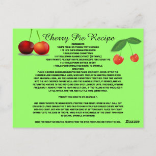 Cartão Postal Cherry Pie Recebe Fruta Sweets Dessert Cook