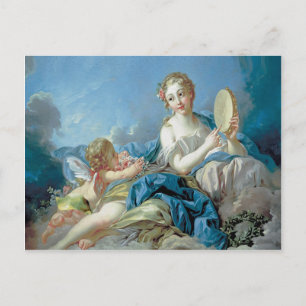 Cartão Postal Cherub com flores