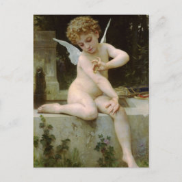 Cartão Postal Cherub com uma borboleta