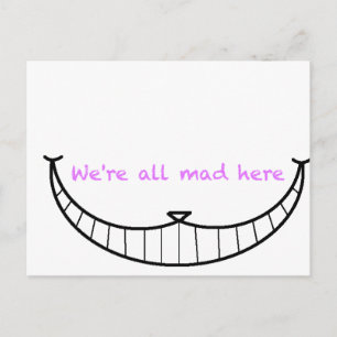 Cartão Postal Cheshire Cat Smile