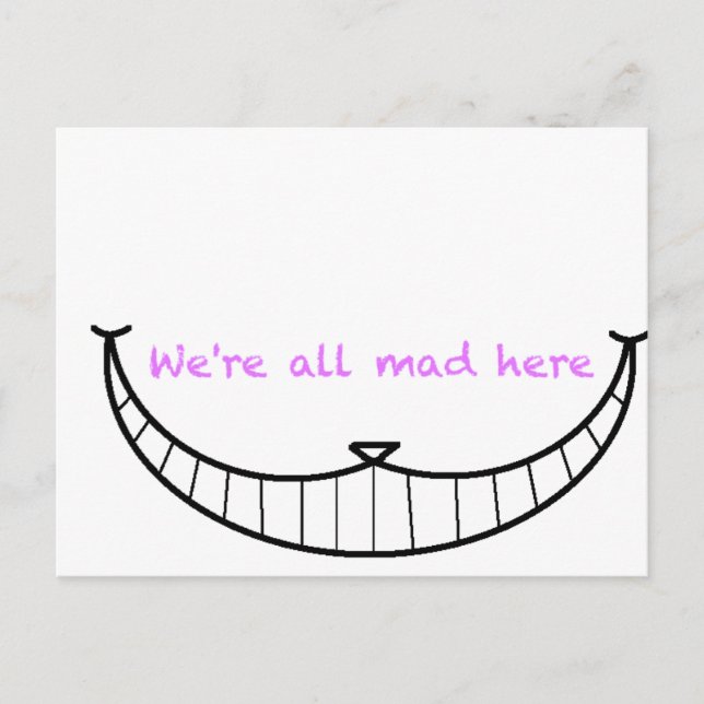 Cartão Postal Cheshire Cat Smile (Frente)