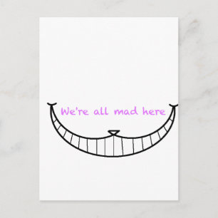 Cartão Postal Cheshire Cat Smile